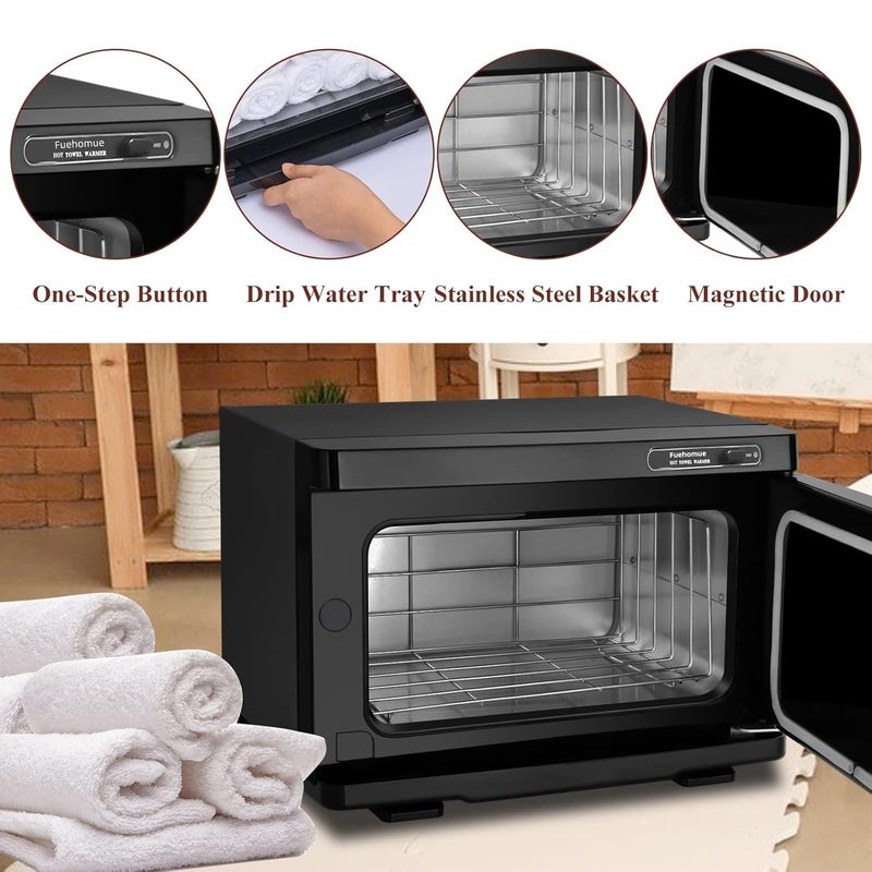 Fuehomue Hot towel warmer, 8L Towel Warmer Spa, Professional Towel Warmer for Facial, Small Towel warmer caddy for Salon, Spa, Black - Image 2